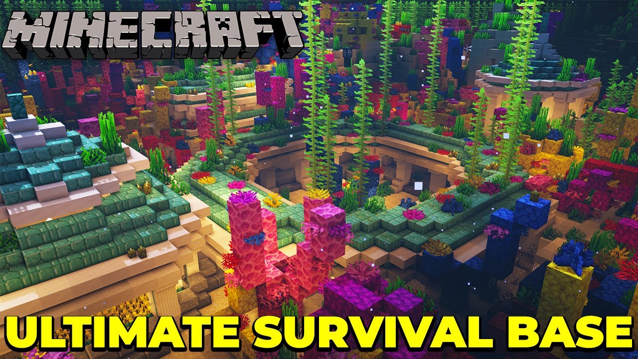 Minecraft 1.15 Ultimate Survival Base: подводная база (таймлапс)