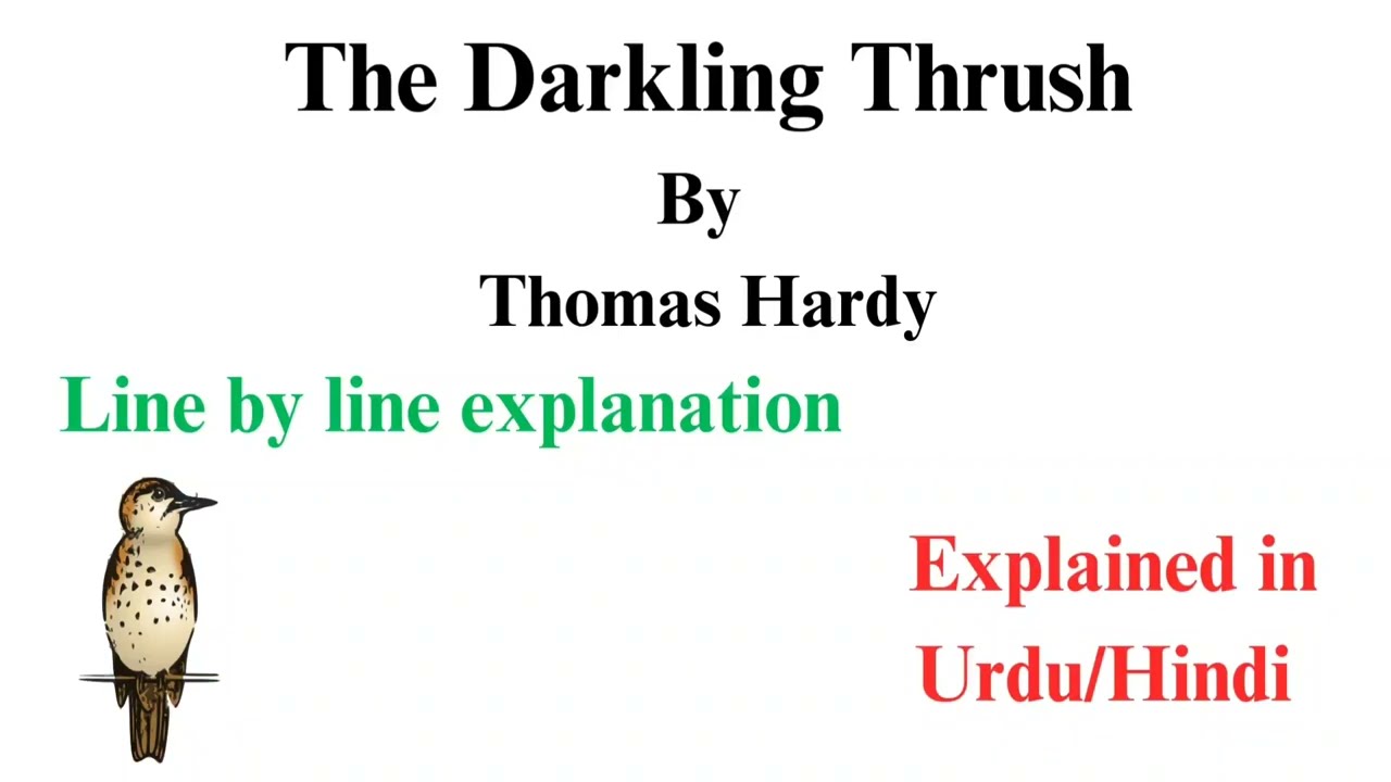 The Darkling Thrush by Thomas Hardy in Urdu/Hindi