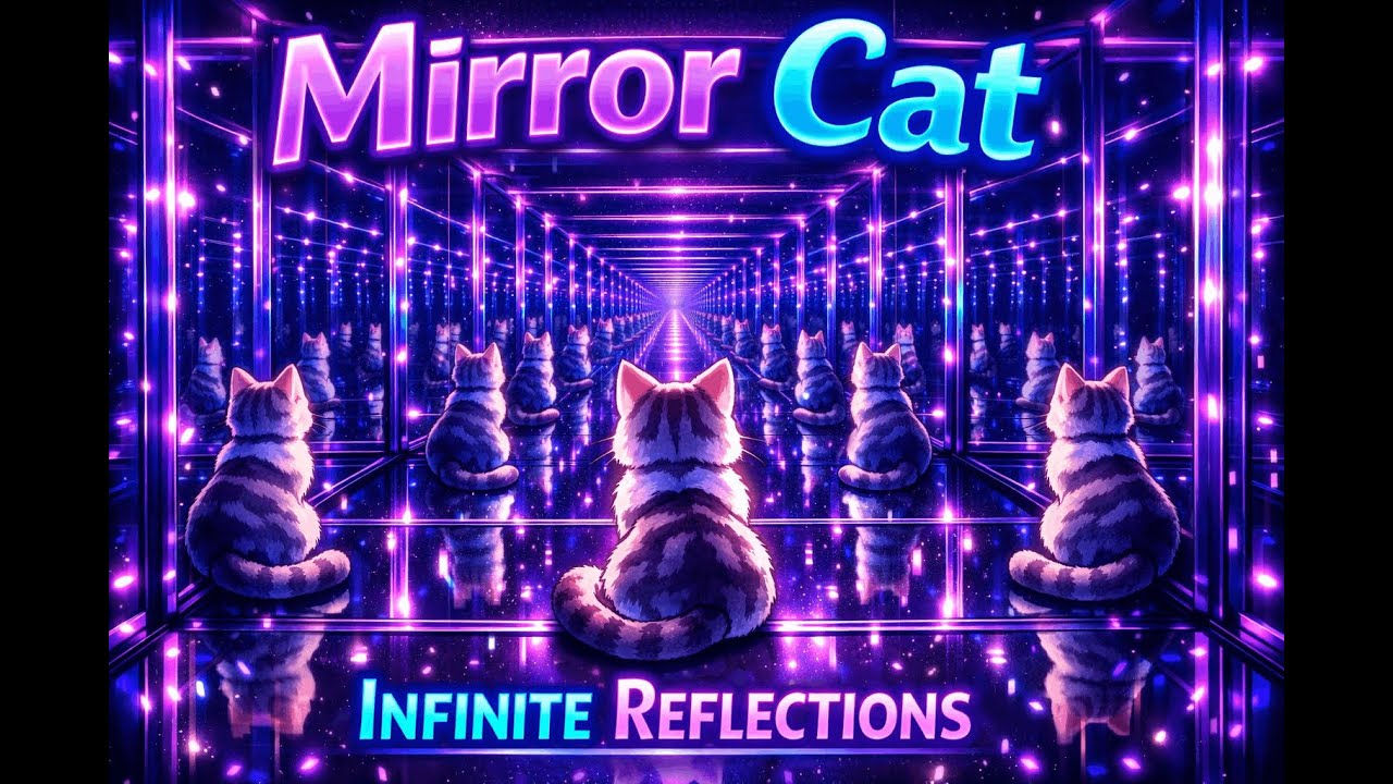 Mirror Cat 🪞 | Infinite Reflections Lo-Fi
