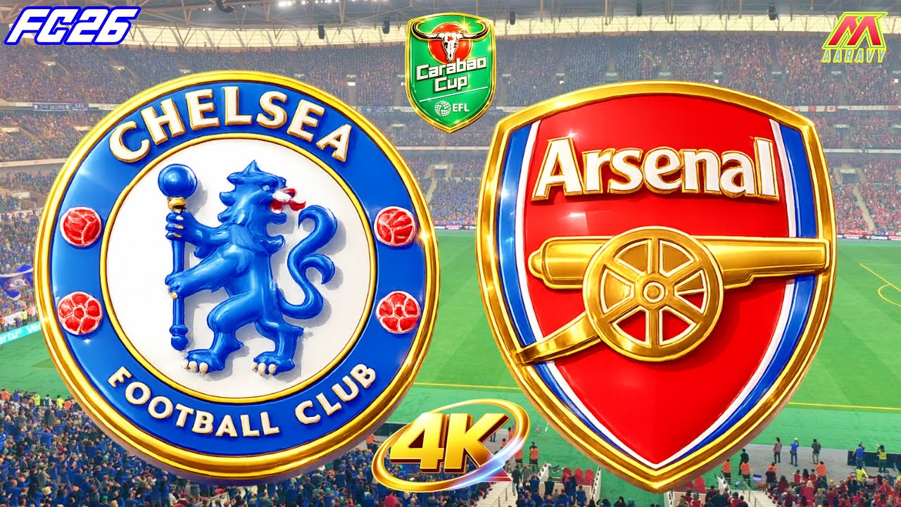 FC 26 4K60 🔥 Челси против Арсенала - Полуфинал Кубка Лиги английской футбольной лиги 2025-26, 1-й...