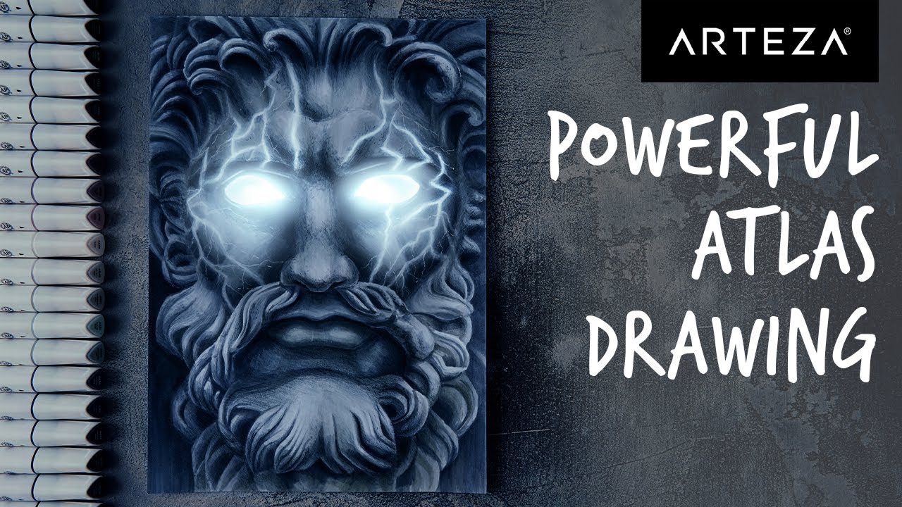 Epic Marker Art Timelapse - Powerful Atlas Drawing