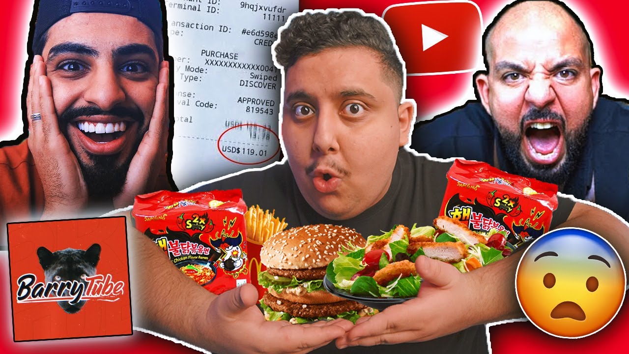 تحدي خليت اليوتيوبرز يحددون اكلي لمدة ٢٤ ساعة 🤣 | سحس و باري تيوب و مجرم قيمز !!