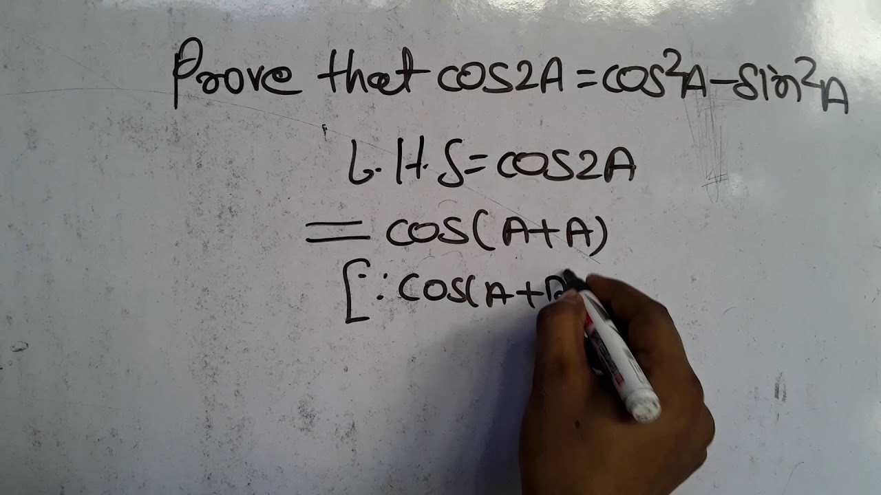 Prove that:-cos2A=cos^2A--sin^2A