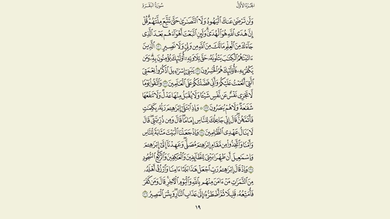 سورة البقرة مكرر 5 مرات (رعد الكردي) صفحة 19