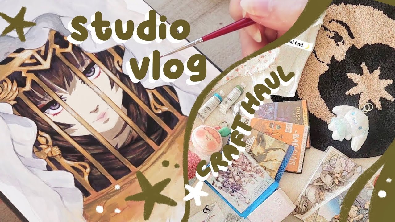 art vlog 💫 crochet, beads, painting and more // studio vlog 🌱