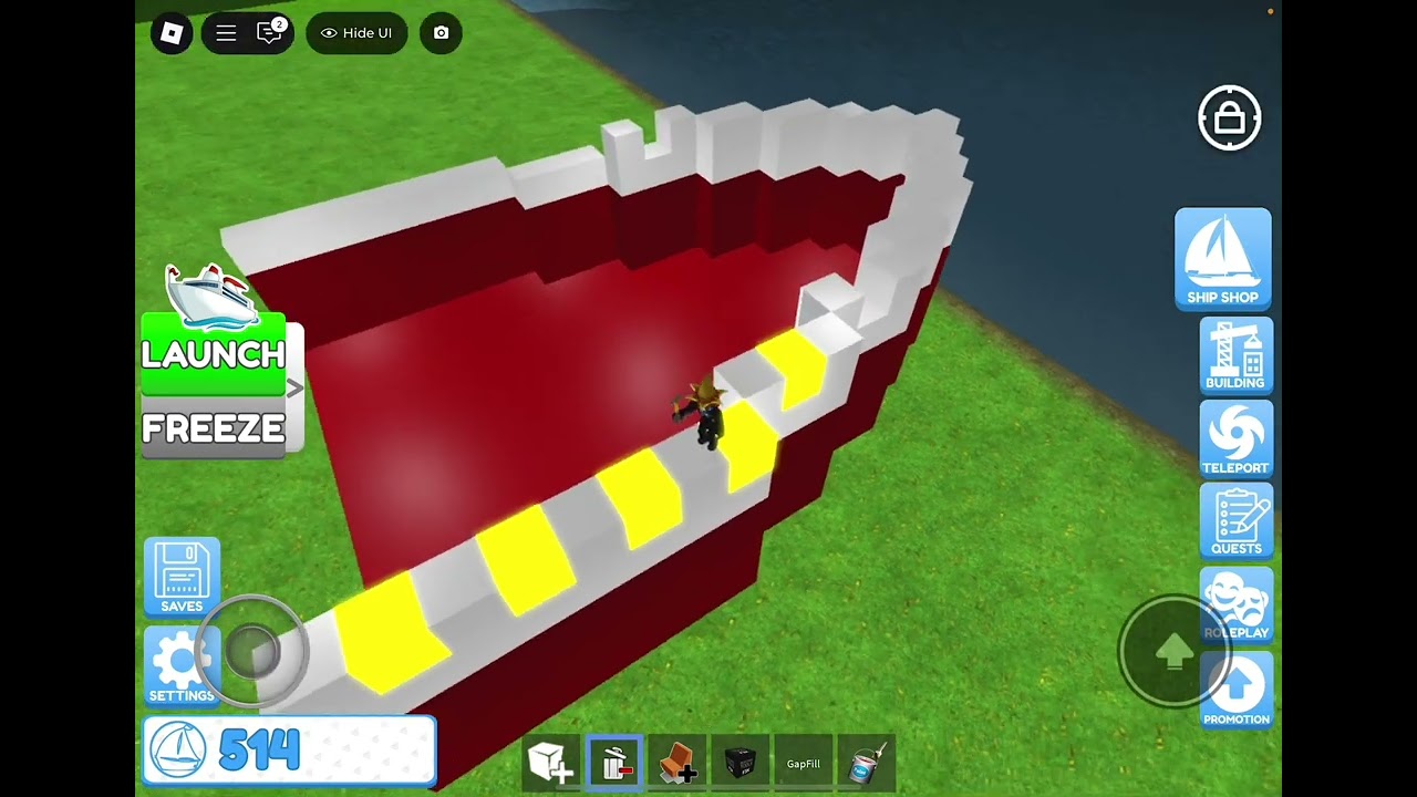 Part 1 how to make a bows hull in build a ship to survivors island Tutorial