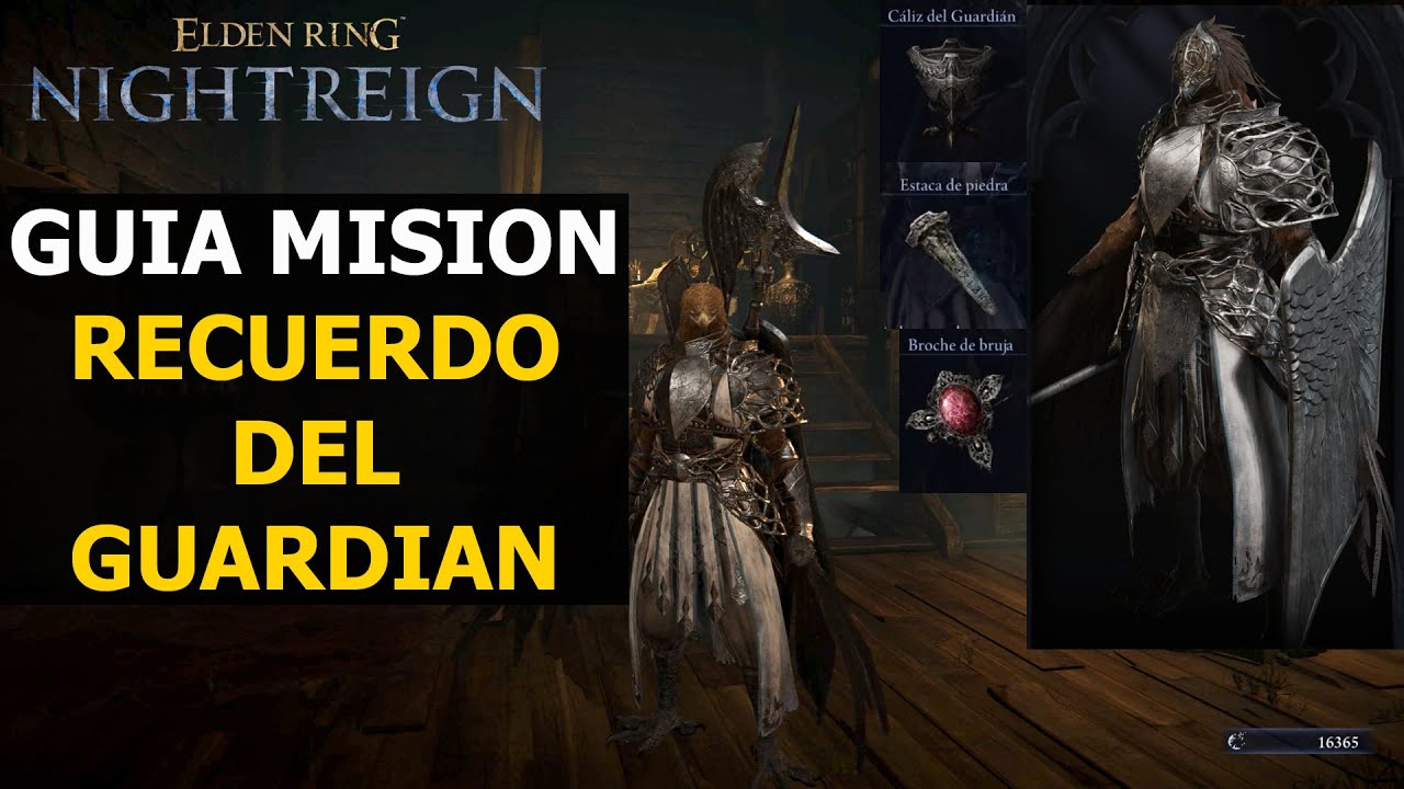 Elden Ring Nightreign Guia mision RECUERDO del GUARDIAN y todas sus recompensas