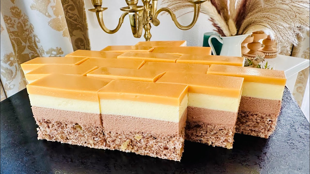 Prăjitura Fantezie cu caramel - un gust și o textură grozavă într-un desert de top