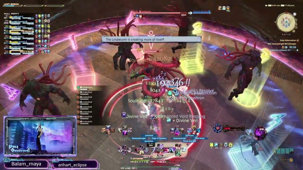 FFXIV - First M12S P2 Clear - AAC Heavyweight M4 (Savage) - DRK OT POV