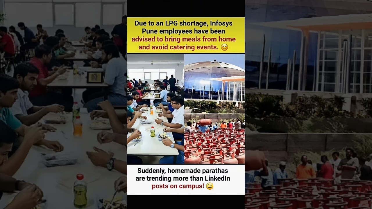 Homemade Parathas Trend at Infosys Pune Amid LPG ShortageO #ytshorts #trending