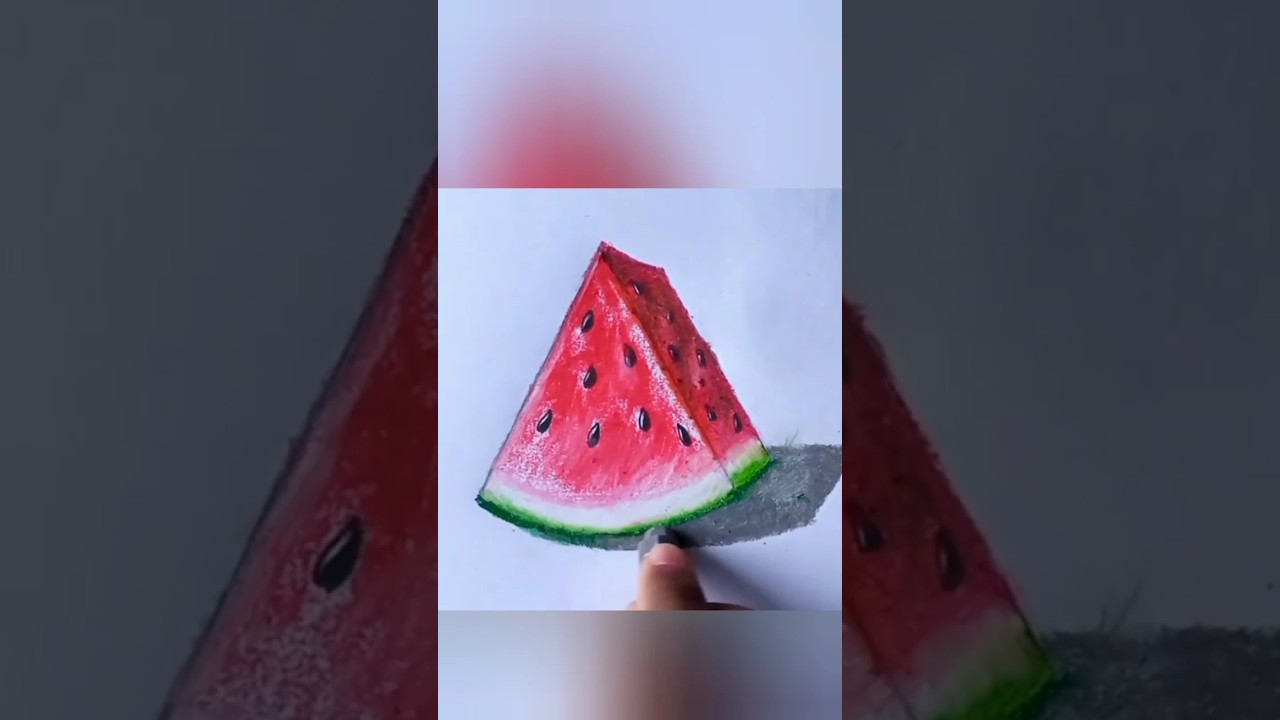 watermelon #drawing #watermelon #art #stepbystep #fruits
