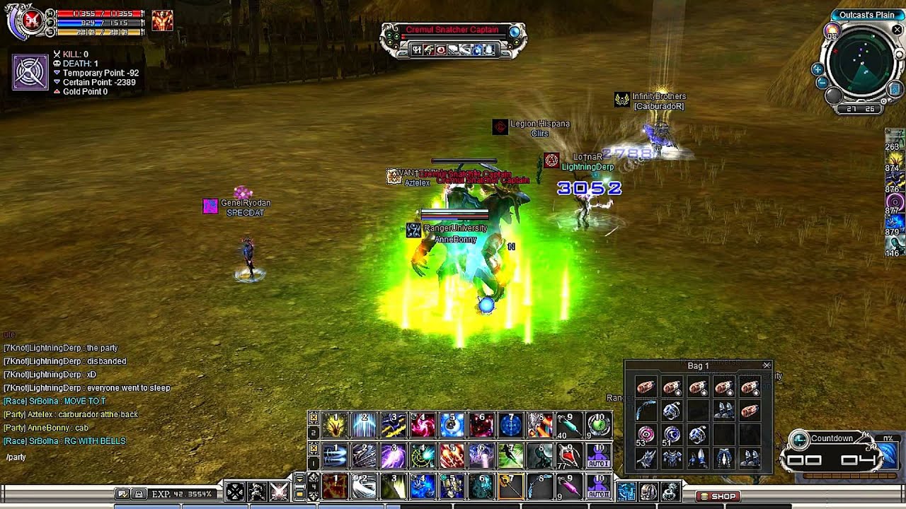 Cora Steeler Solo EXP at Oucast's Land 54~56 - (RF Online)