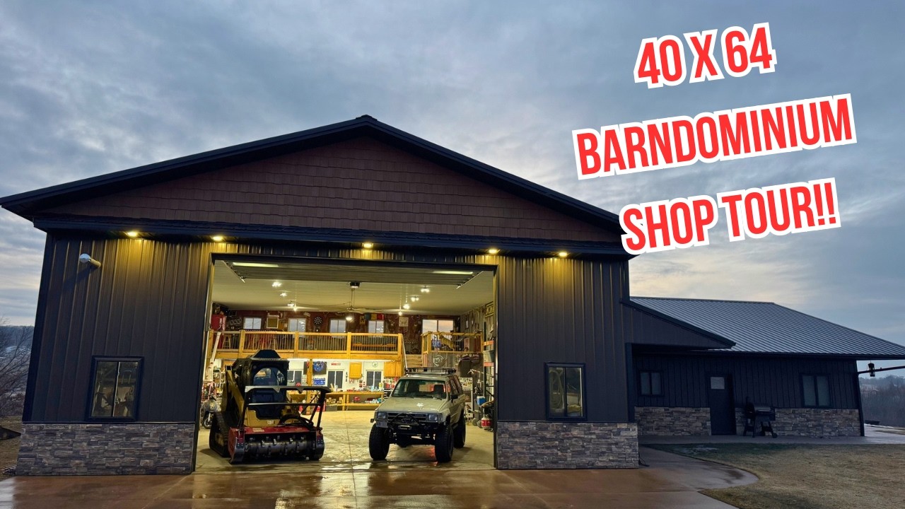 40x64 Barndominium Shop Tour! The Ultimate Shop House Layout!