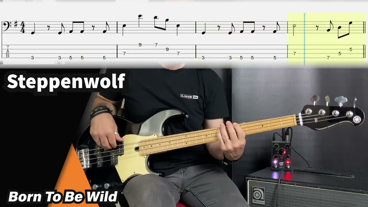 Steppenwolf - Born To Be Wild (bass cover tabs) | Rockschool Bass Grade 3 #basscover #basstabs