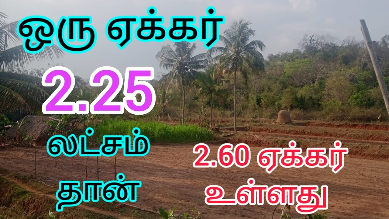 ஒரு ஏக்கர் 2.25 லட்சம் தான் செம்மண் பூமி,2.60 ஏக்கர் நிலம் விற்பனைக்கு #chandruproperties