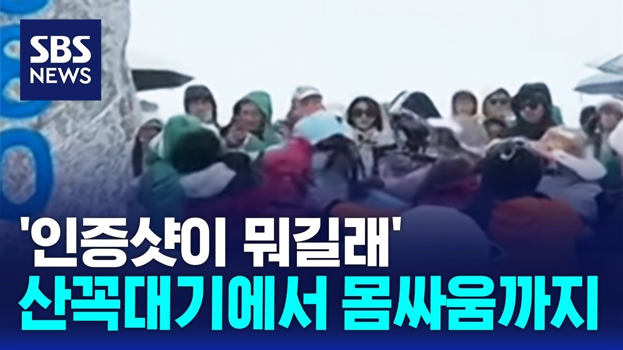 '인증샷이 뭐길래'...산꼭대기에서 몸싸움까지 / SBS / 오클릭
