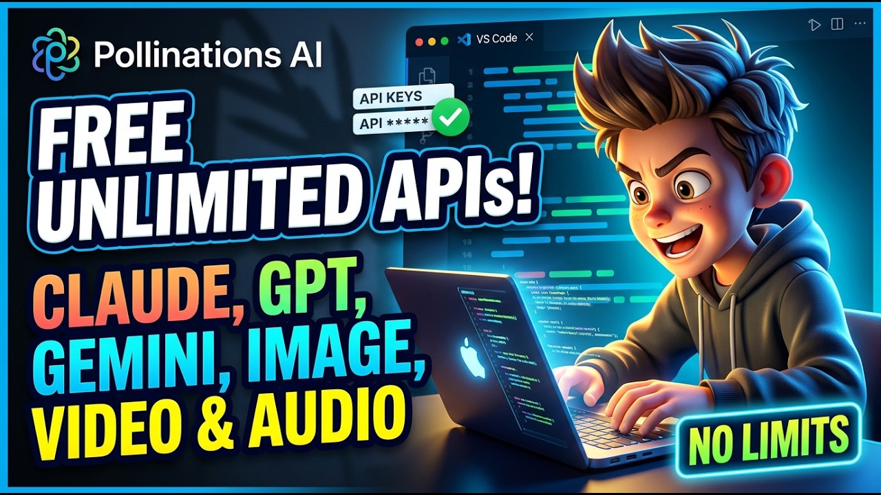 Бесплатный API Pollinations AI, неограниченное количество бесплатных API для Claude, GPT, Gemini,...