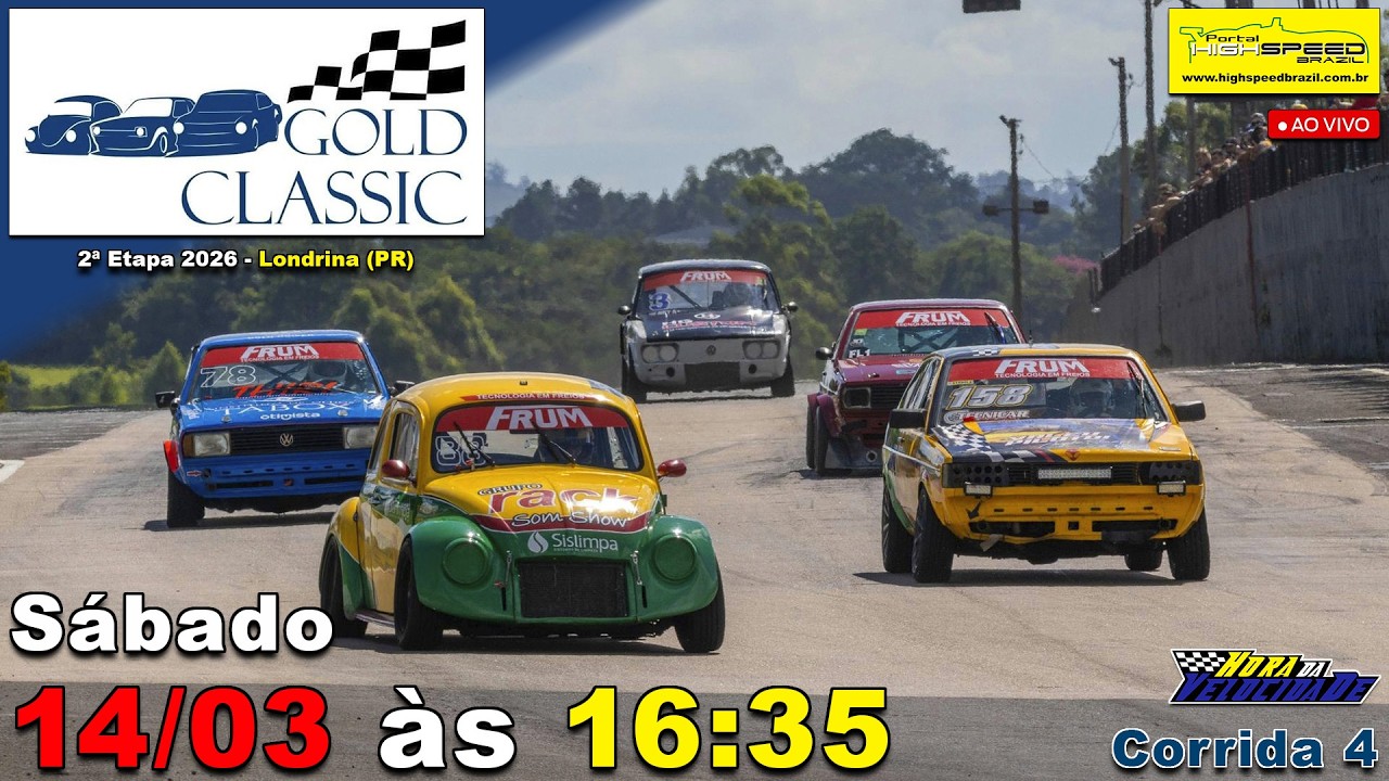 🔴 COPA FRUM GOLD CLASSIC + SPEED FUSCA | Corrida 4 | 2ª Etapa 2026 | Londrina (PR) | AO VIVO