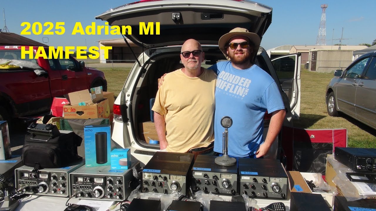 Adrian, MI Hamfest 2025 Ham Radio Shortwave test equipment extravaganza tour the trunk sales