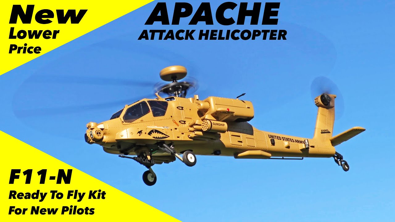F11-N Apache Attack Heli — готовый к полету комплект