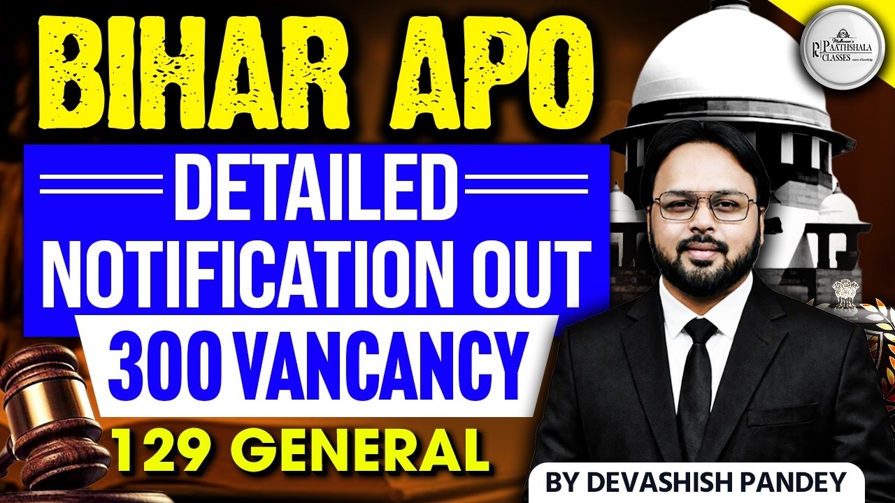 Bihar APO Notification Out 2026 |  300 APO Seats | All Details