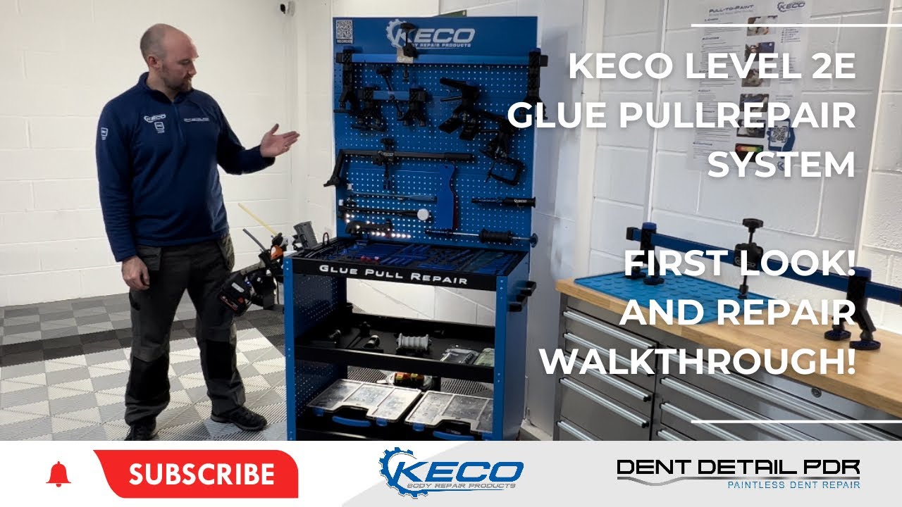 NEW Keco Level 2E Glue Pull Repair System! | review and dent removal walkthrough | Collision Repair