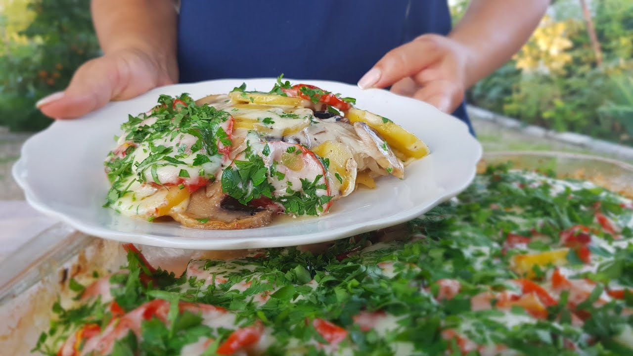 Вкуснейшая ЗАПЕКАНКА которую мы съели сразу! Delicious BAKING that we ate right away!