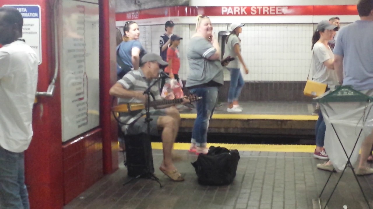 T train subway performer Sweet Caroline by Neil Diamond Boston Red Sox