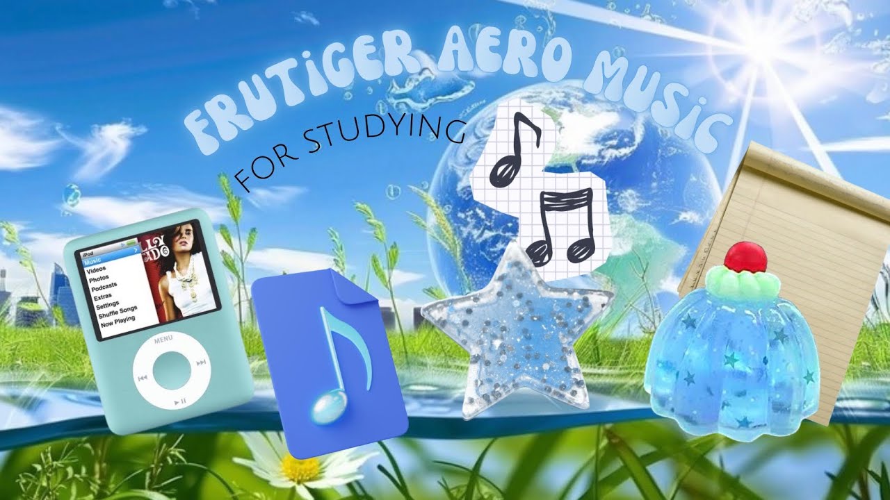 frutiger aero aesthetic chill playlist for studying 🫧