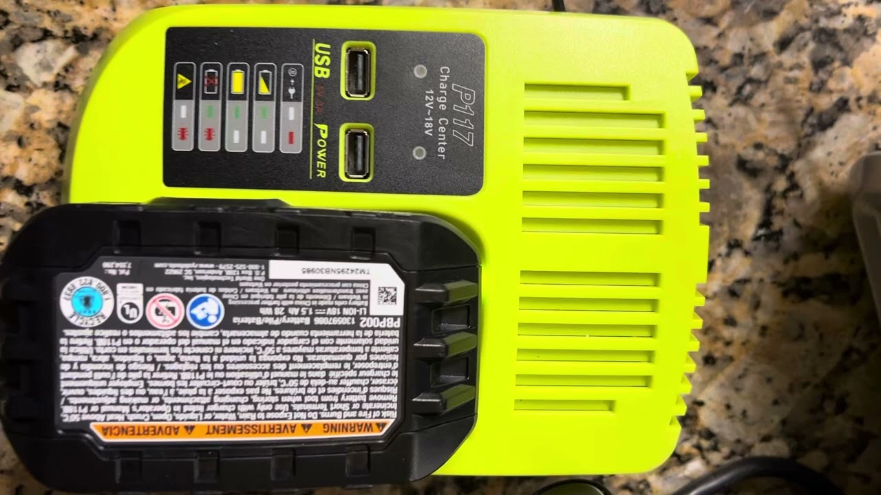 Ryobi One Plus+ 18V Battery Not Charging P117 Charger