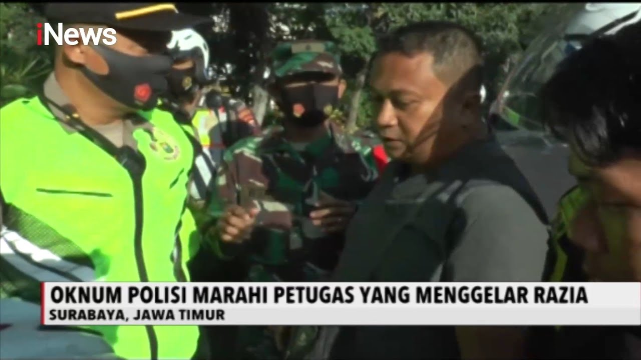 Terjaring Razia Masker, Oknum Polisi di Surabaya Marah Saat Ditindak Petugas - iNews Pagi 15/09