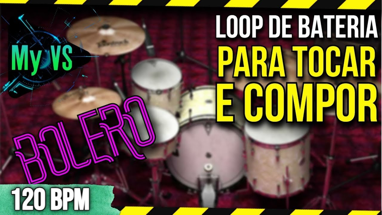 🥁 Loop de Bateria BOLERO para Tocar e Compor | 120 bpm [Atualizado]