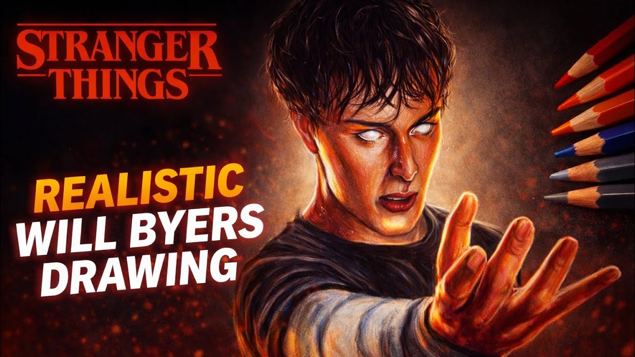 Realistic will byers drawing | Stranger Things fan art #art #netflix #willbyers #strangerthings #new