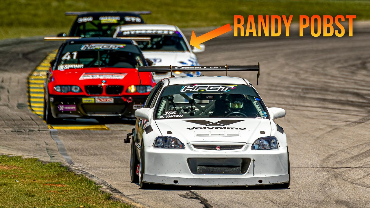 Racing my civic on slicks!