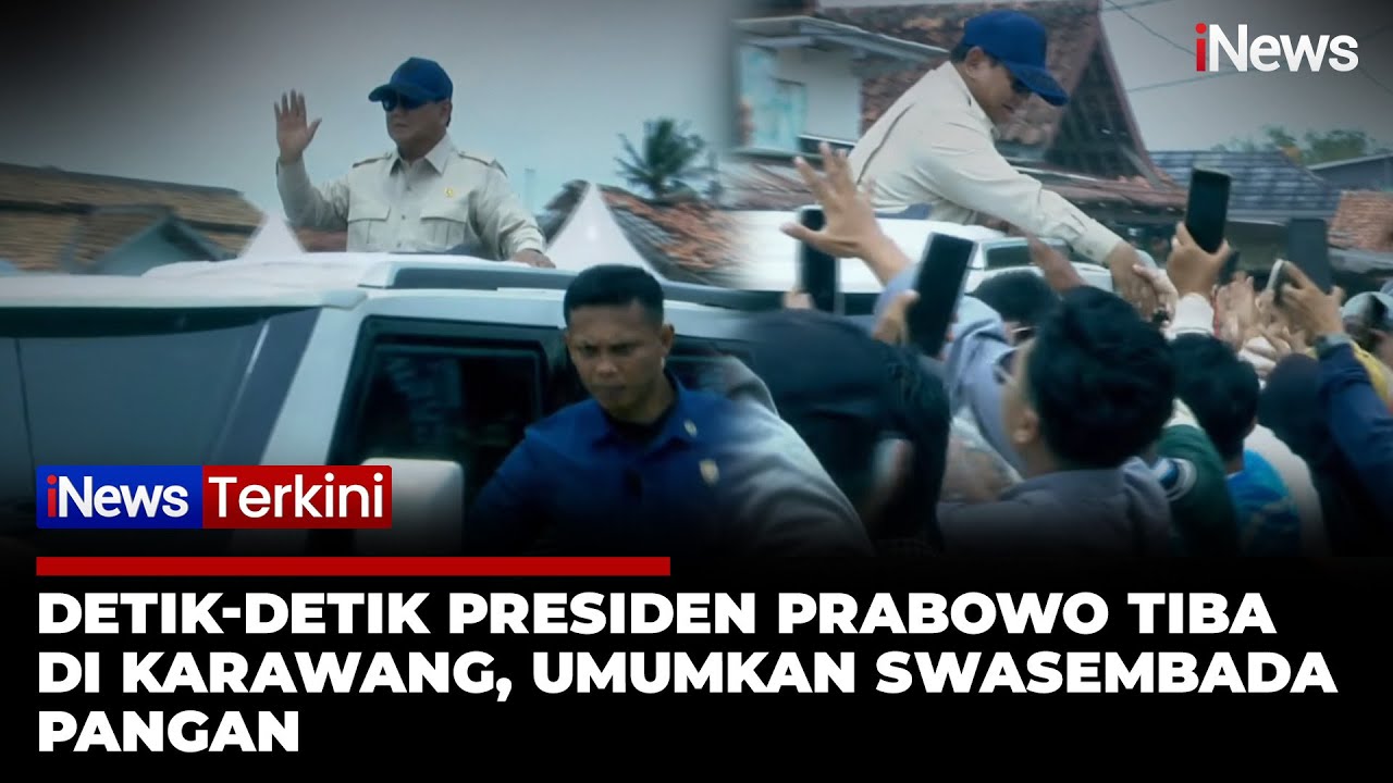 Disambut Meriah! Presiden Prabowo Tiba di Karawang, Umumkan Swasembada Pangan | iNews Terkini (7/1)