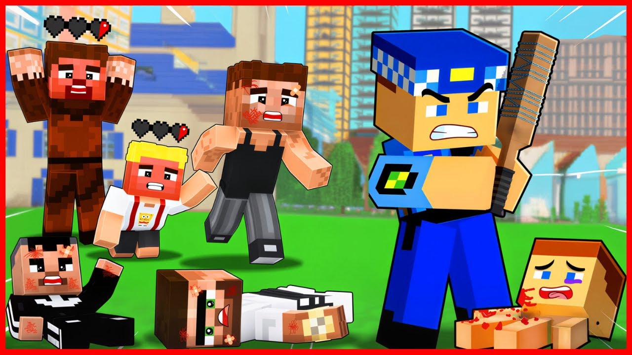 KEREM KOMİSER DELİRDİ ŞEHİRDEKİ HERKESİ DÖVDÜ 😂 - Minecraft