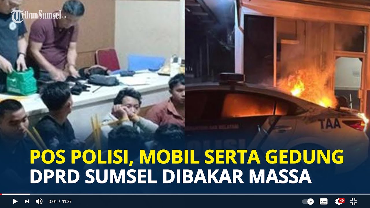 BERAWAL Dari Konvoi, Pos Polisi, Mobil Serta Gedung DPRD Sumsel Dibakar Puluhan Remaja Diamankan
