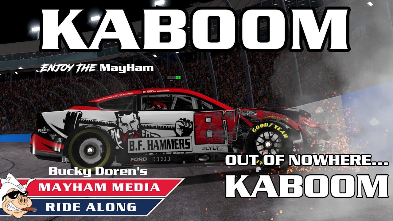 Out of Nowhere - KaBoom, Sim Racing at Phoenix, iRacing NASCAR Cup Next Gen Mayham Media