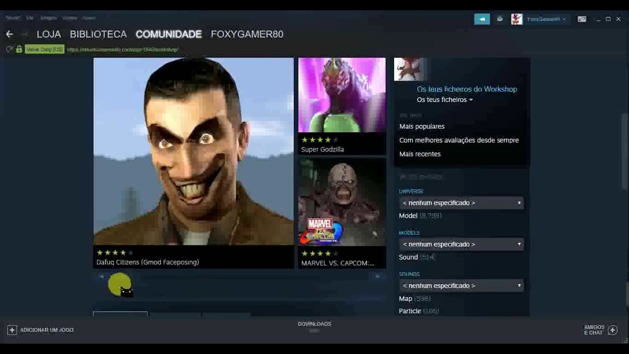 COMO BAIXAR MODELO DO SFM NA STEAM **VOLTEI**