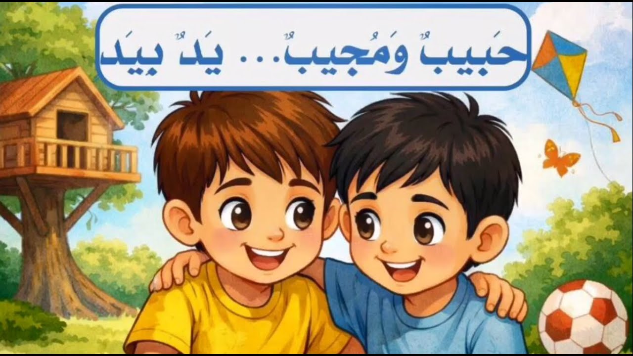 قصص قصيرة للأطفال / 5 حبيب ومجيب ،، يد بيد