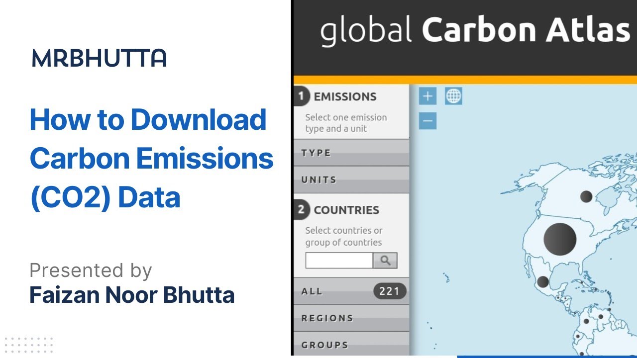 How to Download Carbon Emissions data from Global Carbon Atlas: Faizan Noor Bhutta #research