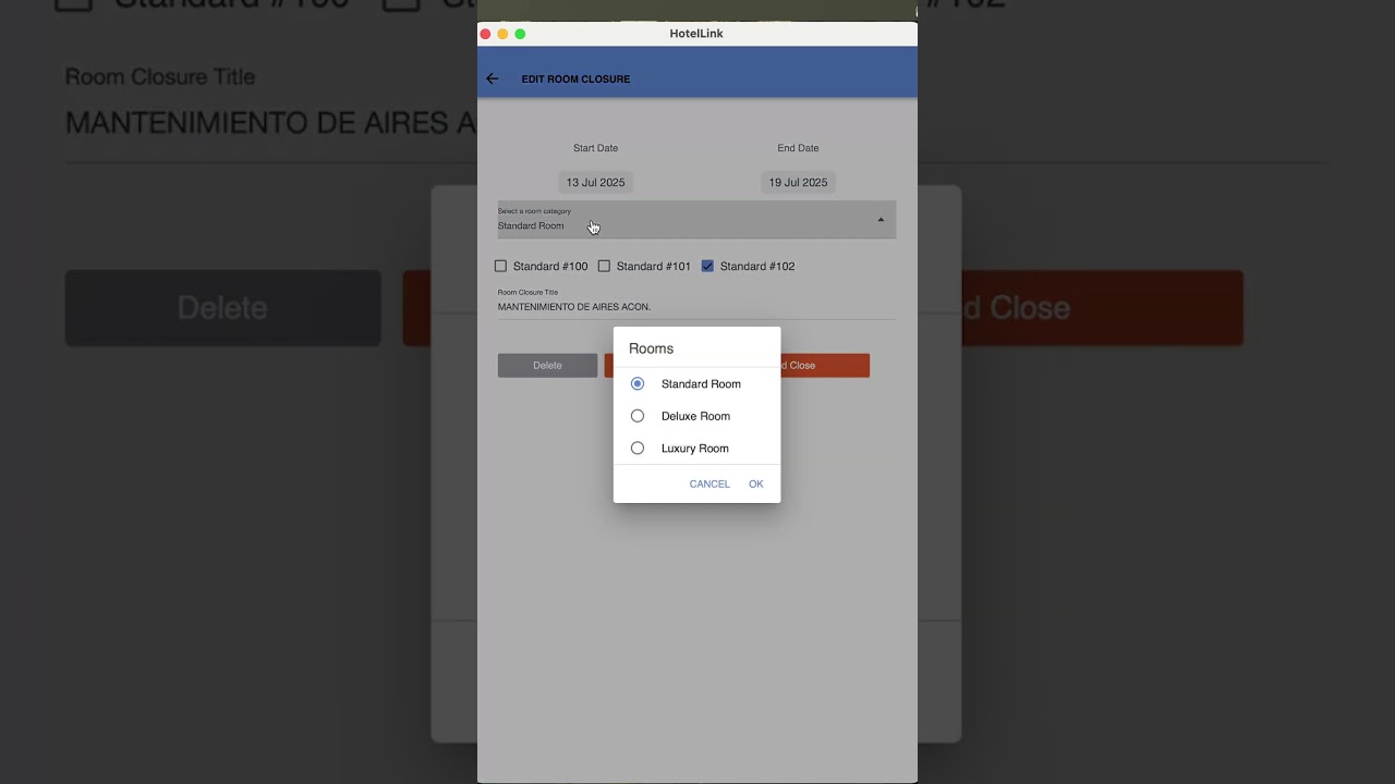 C&oacute;mo cerrar habitaciones temporalmente desde el celular | Hotel Link App