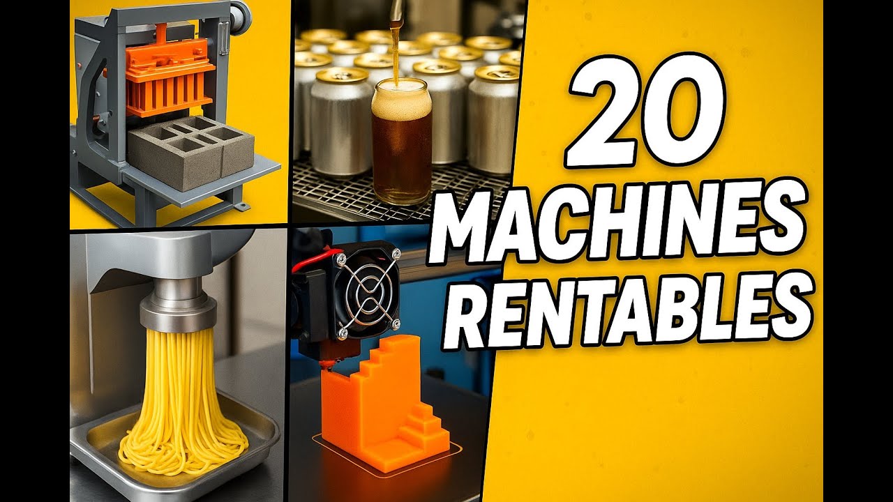 20 machines pas ch&egrave;res pour lancer ton business en 2025 !