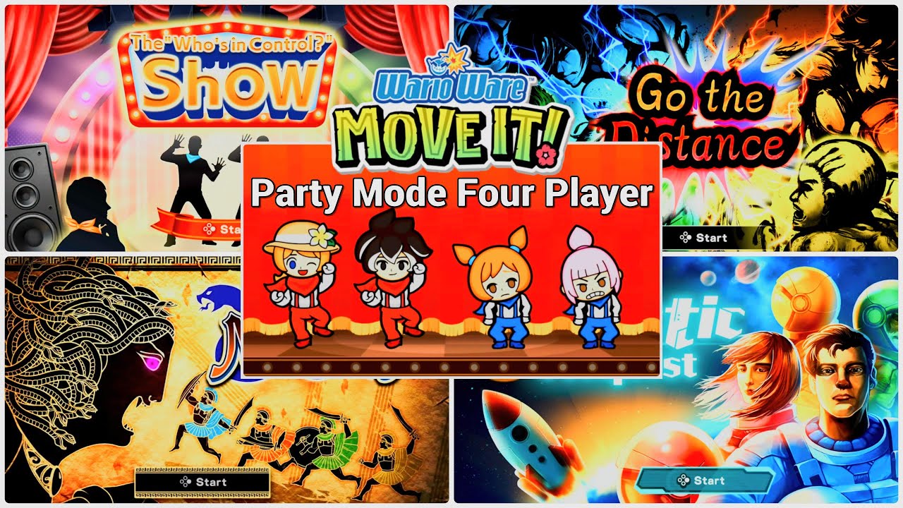 Warioware Move it! - Party Mode All Microgame & Four Player + Extra - Switch