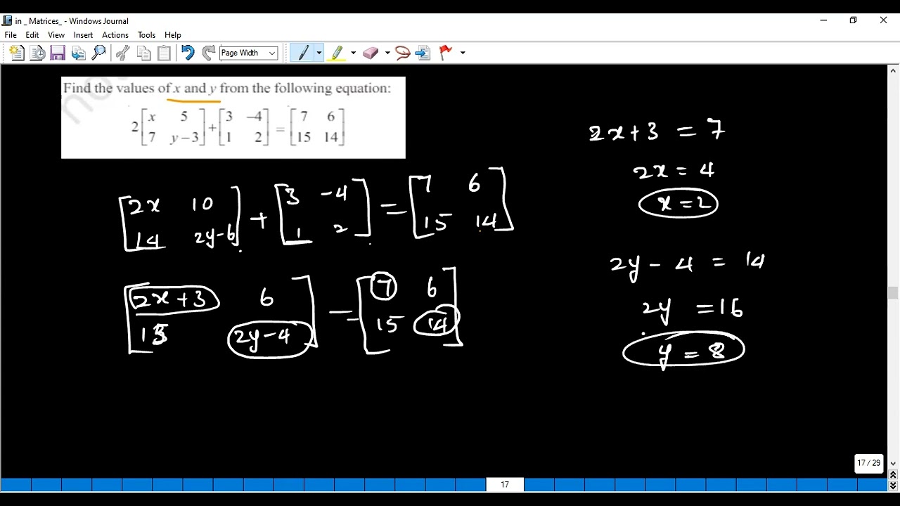 operations on matrices