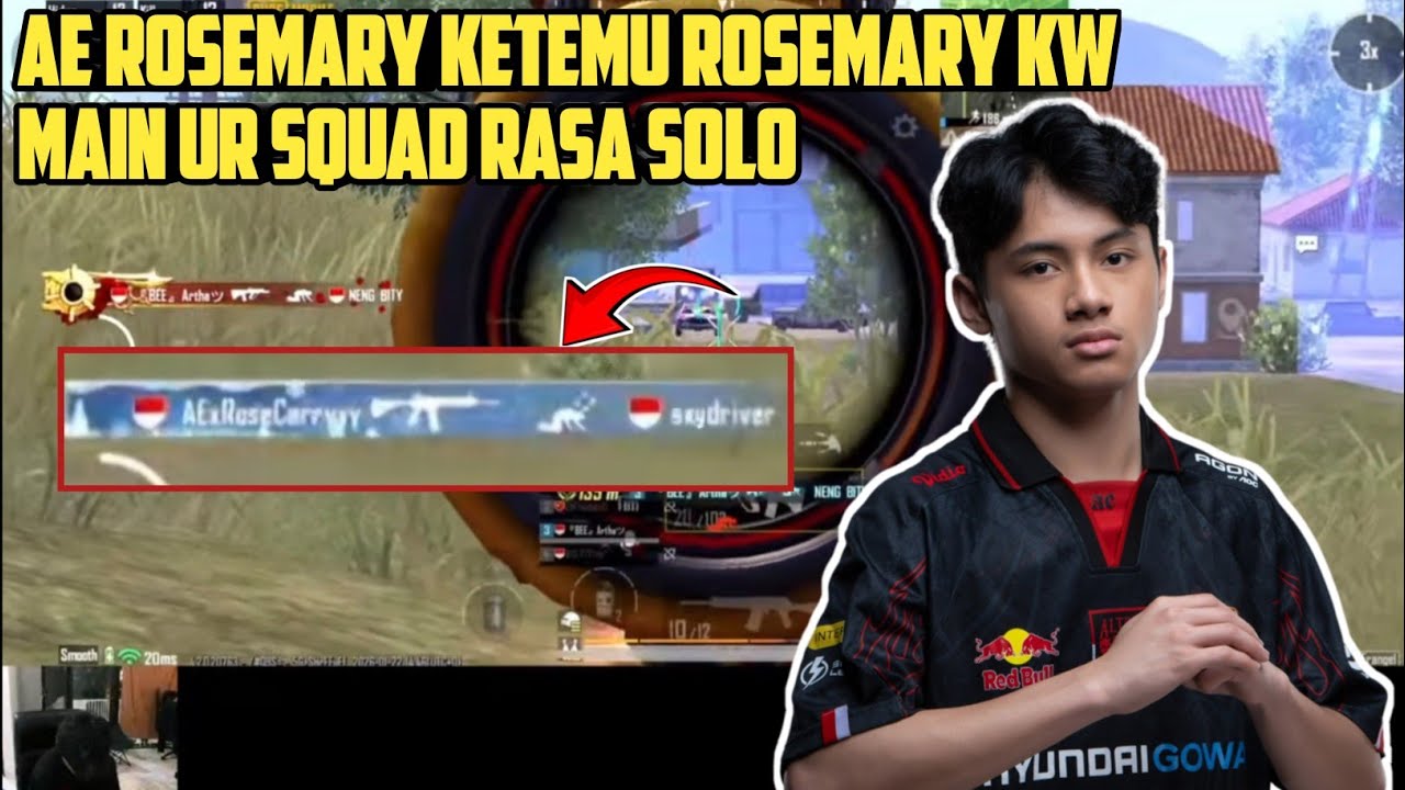 AE ROSEMARY MAIN ULTIMATE ROYALE SQUAD RASA SOLO KETEMU ROSEMARY KW - PUBG MOBILE