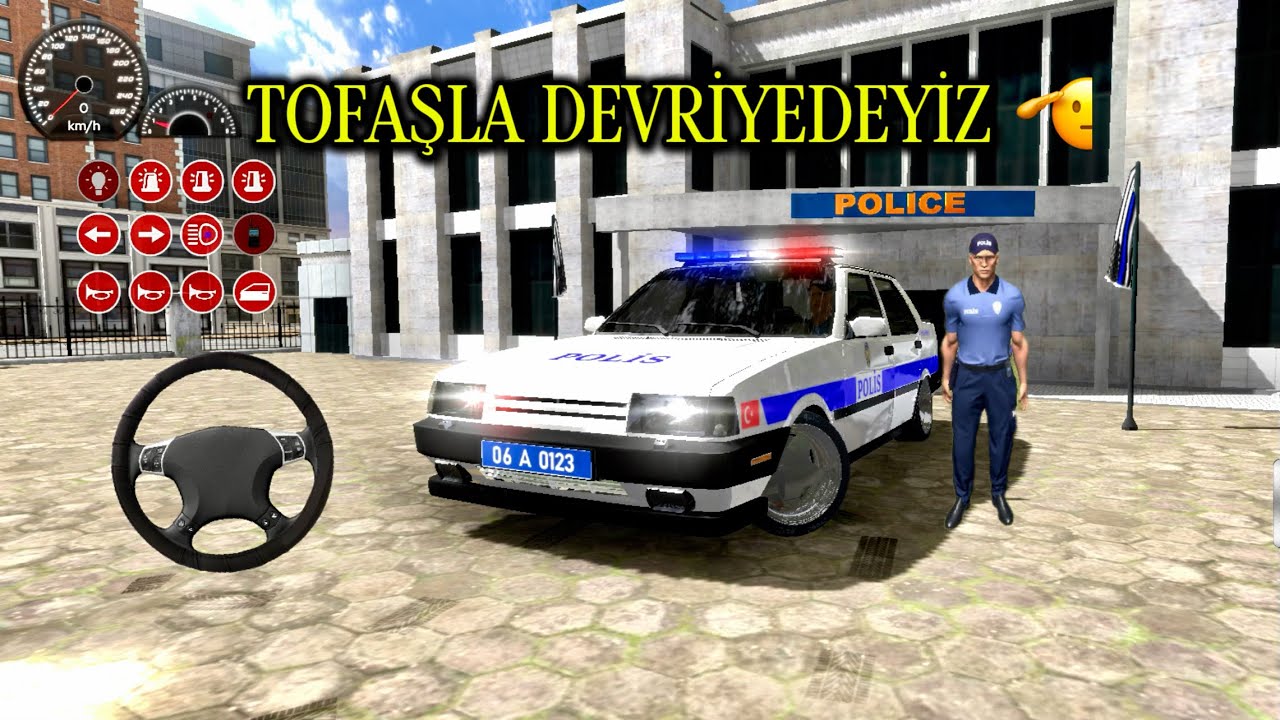 TÜRK POLİSİ OYNUNDA TOFAŞLA DEVRİYE ATIYORUZ 🫡🚔 #türkpolis #arabaoynu #tofaş #policecargame #devriye