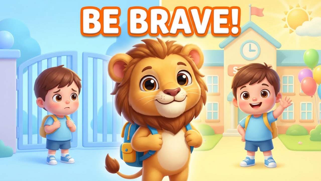 Scared of School? 🦁 Brave Like a Lion | First Day of School Confidence Song for Kids