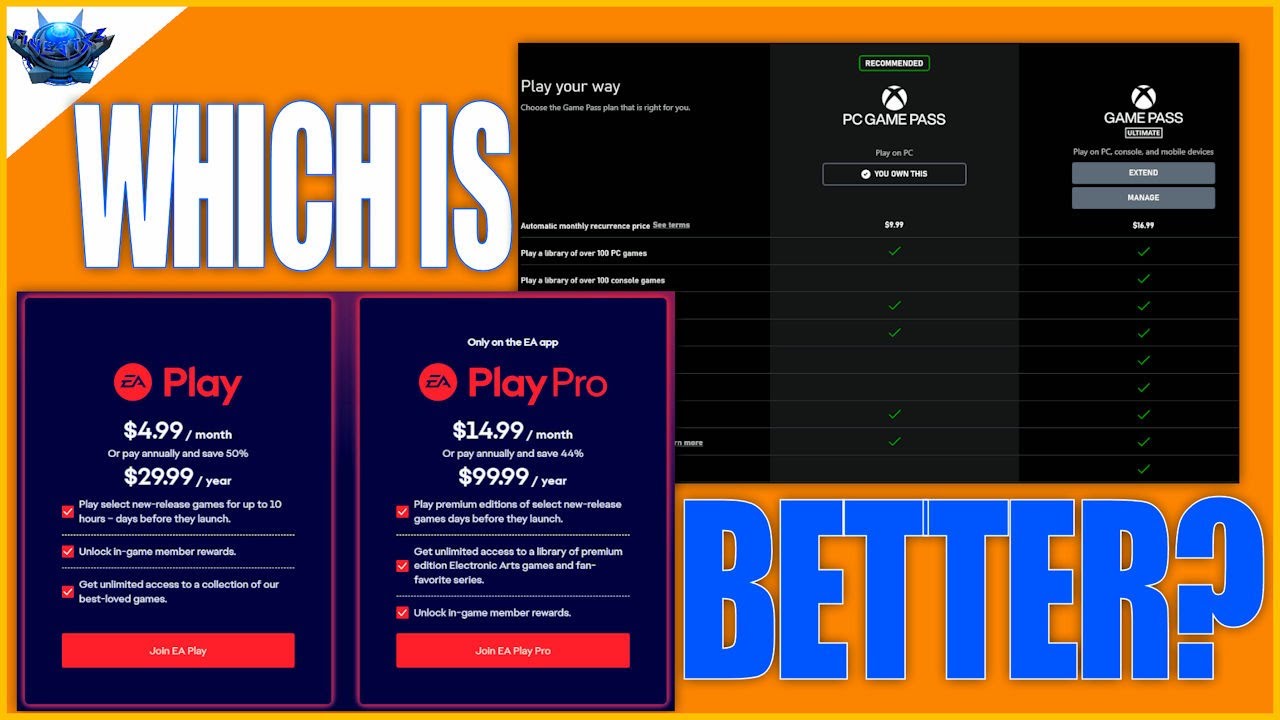 Game Pass или EA Play: что выбрать?