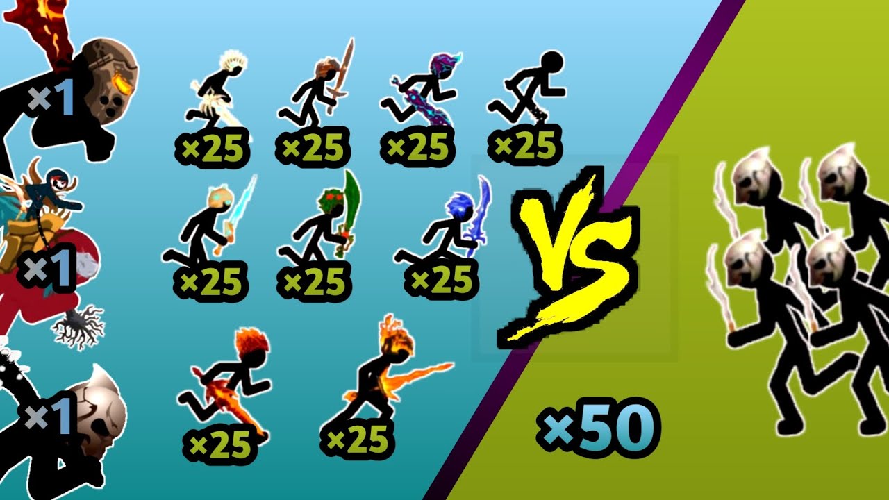 Stick War Legacy: All Units vs 50 Minion💀🔥